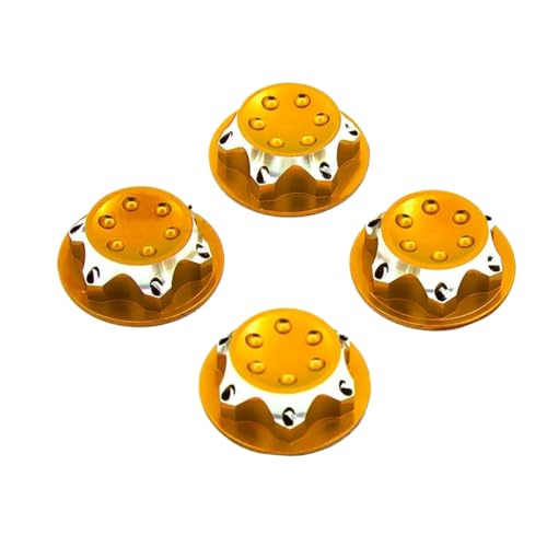 ZYPMoTo 4pc Aluminiumrad -Hub -Hub -Abdeckung 17mm Sechskantmutterstaubabdeckung für 1 8 -Skala RC -Modellauto kompatibel mit verschiedenen Straßenfahrzeugen Anti -Skid -Rad -Beschützer(Yellow) von ZYPMoTo