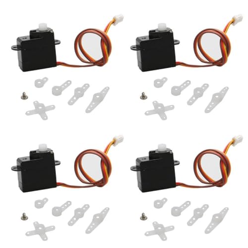 ZYPMoTo 4pcs 2G Digital Nano Servo -Servo kompatibel mit RC -Flugzeugen und Drohnen -DIY Fixed Flügellenker 90 Grad JST 1,0 mm 1,25 mm Stecker(JST-1.0mm 3.7V) von ZYPMoTo