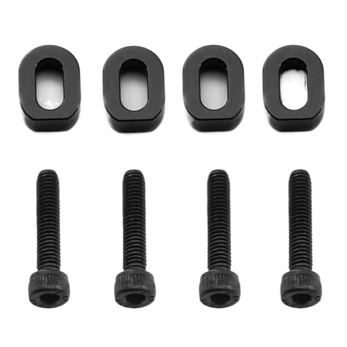 ZYPMoTo 4pcs Metall Motor Mount Waschmaschinen Schleifen 7759 7759r kompatibel mit 1/5 1/6 Skala 6s 8S RC Cars XRT 8S Upgrade -Teilezubehör(Black) von ZYPMoTo