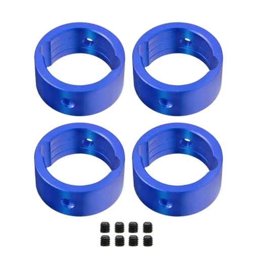 ZYPMoTo 4pcs Metalldifferentialantriebsbecher -Hülle -Verstärkungsring kompatibel mit 1/5 1/6 Skala XRT Style RC Cars Upgrade Teile Antriebsbecher Austausch(Blue) von ZYPMoTo