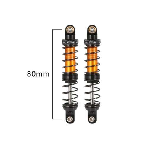 ZYPMoTo 70 mm 80 mm 90 mm 100 mm 110 mm 120 mm Metallschockdämpferöldämpfer kompatibel mit 1 10 -Skala RC Crawler Car Fits -Models wie 90046 AXI03007 TRX6(Black 80mm) von ZYPMoTo