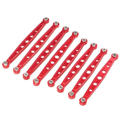 ZYPMoTo 8 PCs Metall Fixed Stab Suspension Upgrade -Teile, die mit MN128 MN86 MN86S G500 und ähnlichen Fernbedienungsautos kompatibel sind(Red) von ZYPMoTo