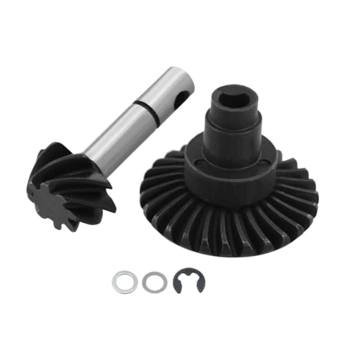 ZYPMoTo 8T 24T 27T 30T 33T Stahl Helical Helical Helical Helcall Achse Getriebessatz kompatibel mit 1 10 Skala RC Crawler Models II III 90046 AXI03014 FITS 1 9 UTB RC -Fahrzeuge(8T 27T) von ZYPMoTo