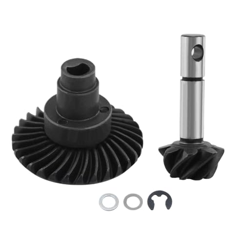 ZYPMoTo 8T 24T 27T 30T 33T Stahl Helical Helical Helical Helcall Achse Getriebessatz kompatibel mit 1 10 Skala RC Crawler Models II III 90046 AXI03014 FITS 1 9 UTB RC -Fahrzeuge(8T 30T) von ZYPMoTo