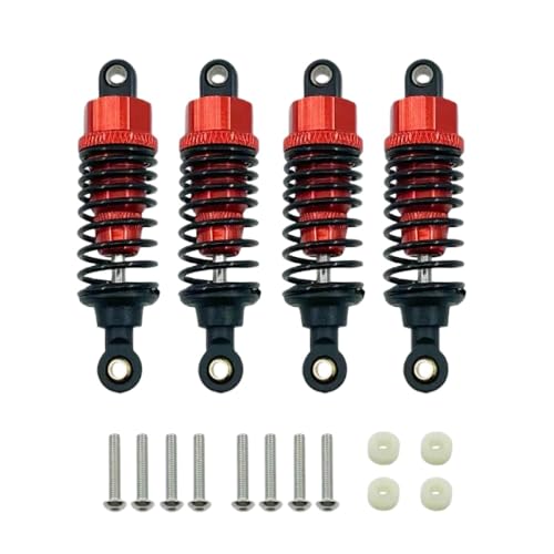 ZYPMoTo Aluminiumöl -Stoßdämpfer -Absorber kompatibel mit 1 10 RC auf der Straße Drift Racing Car -Modelle, die mit TT02 TT01 M05 kompatibel ist(Red) von ZYPMoTo