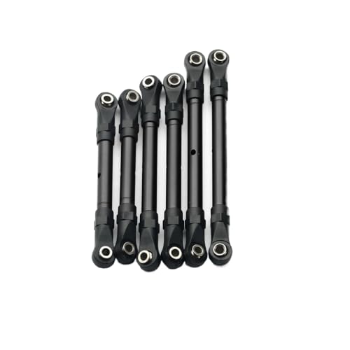 ZYPMoTo Einstellbare vordere und hintere Zugstangenverknüpfungsstange Lenkstange kompatibel mit 4x4 727 Modell Hoss Huanqi RC -Autoteile(Black) von ZYPMoTo