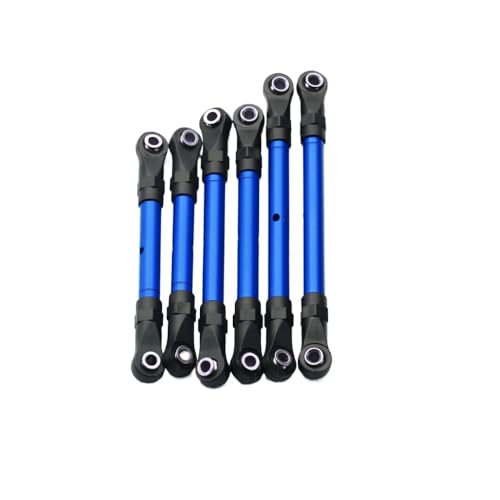 ZYPMoTo Einstellbare vordere und hintere Zugstangenverknüpfungsstange Lenkstange kompatibel mit 4x4 727 Modell Hoss Huanqi RC -Autoteile(Blue) von ZYPMoTo