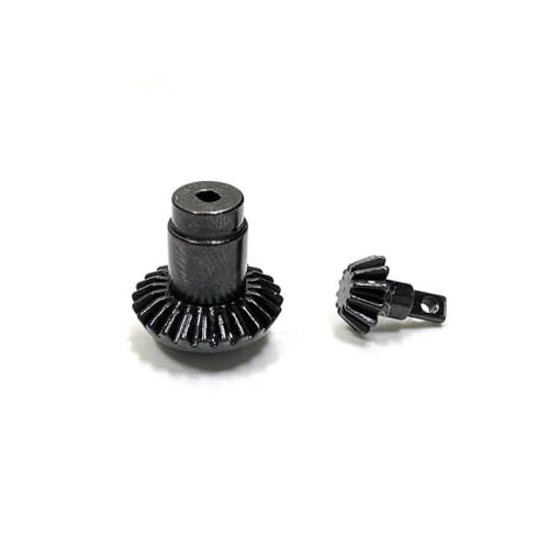 ZYPMoTo FMS 1 24 Scale RC -Auto -Upgrade -Teile Metall Brückengetriebe Stahlstahlgetriebe kompatibel mit 1 24 RC -Modellen(Black) von ZYPMoTo