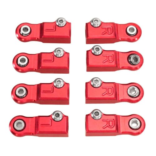 ZYPMoTo M3 Loch Metall Pull Rod Ball Head für 1/10 10208 und 1/7 7303 RC -Auto -Upgrade -Teile, die mit V2 V3 -Modellen kompatibel sind(4 Pairs R) von ZYPMoTo