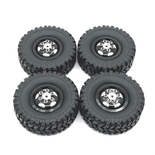 ZYPMoTo MN82 LC79 MN78 MN 1/12 1/16 C14 C24 Fernbedienungsauto -Teile Metall Ersatzräder und Reifen, die mit verschiedenen RC -Automodellen kompatibel sind(Black) von ZYPMoTo