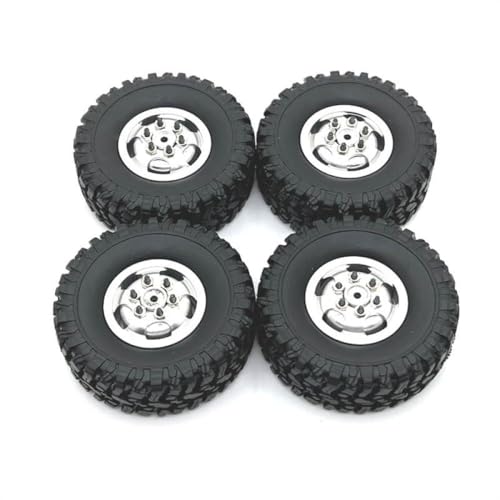ZYPMoTo MN82 LC79 MN78 MN 1/12 1/16 C14 C24 Fernbedienungsauto -Teile Metall Ersatzräder und Reifen, die mit verschiedenen RC -Automodellen kompatibel sind(Silver) von ZYPMoTo