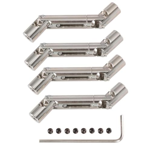 ZYPMoTo MN98 MN99S Stahlantriebswelle 55-69 mm Metallantriebswelle kompatibel mit 1 12-Skalierungsmodellen 2. Upgrade-Zubehör-Teile für MN 99S MN 98 2024 Version(4Pcs Silver) von ZYPMoTo