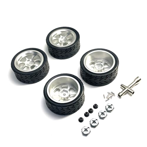 ZYPMoTo Metall -Upgrade -Räder kompatibel mit 1 12 1 14 1 18 Skalen -RC -Autos fits Modelle 124016 124017 124018 124019 144001 A959 und ähnlich(White) von ZYPMoTo