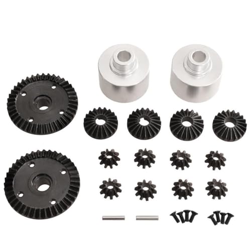 ZYPMoTo Metalldifferentialgehäuse mit Stahlgetriebeteil für 1/10 RC -Automodelle mit 104001 104002 kompatibel(WL10a004) von ZYPMoTo