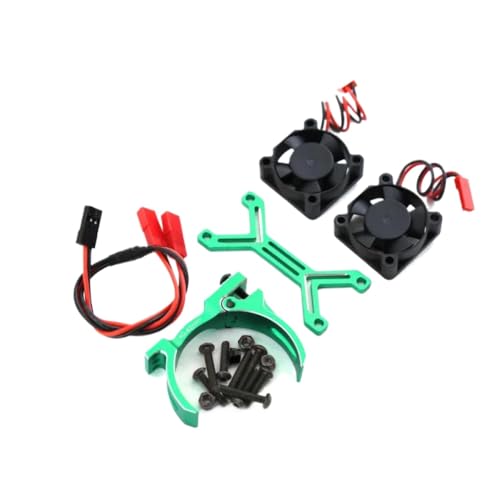 ZYPMoTo RC-Motorkühllüfter Kühlkörper mit Dual 40-42 mm Einstellbarer Halterung für 4274 4068 4268 Motoren 20000 U/min Geschwindigkeits-Upgrade kompatibel mit verschiedenen RC-Modellen(Green) von ZYPMoTo