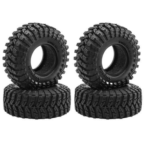 ZYPMoTo SCX24 1. 3 -Zoll -Crawler -Reifen 4PCS Super Soft Gummi -Traktion Upgrade kompatibel mit 1 24 und 1 18 RC -Autos im Maßstab von ZYPMoTo