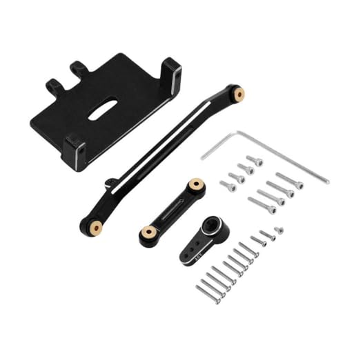 ZYPMoTo SCX24 Kompatible Metalllenker Lenkverbindungsstange und Servo Mount Arbeiten mit EMAX ES08MA II Servo -Upgrade -Teilen für 1 24 -Skala RC Crawler Car(Black 1set) von ZYPMoTo