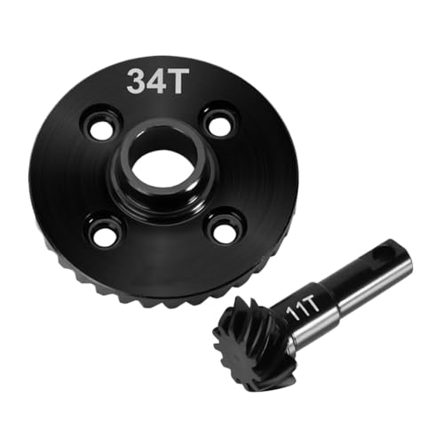 ZYPMoTo Stahlhelike -Achsen -Getriebe Overdrive Unterdrive -Set kompatibel mit 1 10 -Skala -TRX6 RC Crawler Car Upgrade -Teilen(Stock 34T 11T) von ZYPMoTo