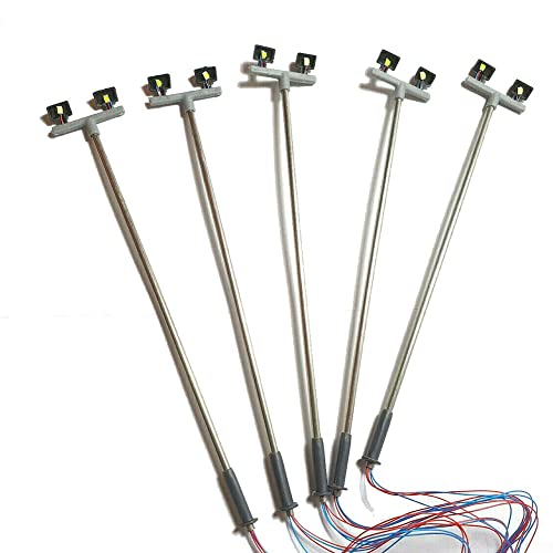 5 Stück Doppel-LED-Hoflichter, Modelleisenbahn-Hoflichter, Doppel-LED-Lichter, 00 Gauge, Flutlicht 1:76,Modellbau Led Beleuchtung,Modellbau Beleuchtung Modelleisenbahn von ZYWUOY