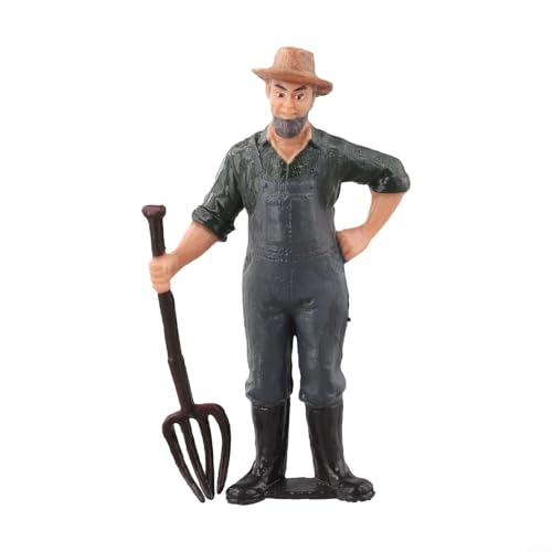 Schäferhund und Bauer Simulation Figuren Realistische PVC Modelleisenbahn Menschen (ZQ375) von ZYWUOY