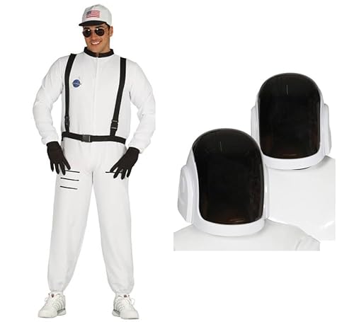ZZ DISFRAZZES Astronautenkostüm für Herren, Astronaut-Kostüm mit Helm für Erwachsene, Karneval, Astronautenkostüm, Astronaut-Kostüm mit Zubehör für Karneval (Größe XXL) von ZZ DISFRAZZES