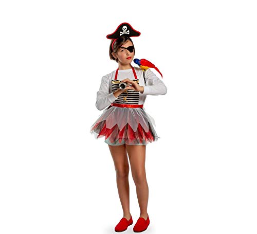 ZZ DISFRAZZES Brave Piratenkostüm für Mädchen, Piratenkostüm für Kinder, Karneval, Schürze für Mädchen, Piratenkostüm mit Zubehör für Karneval ZZ DISFRAZZES Brave Piratenkostüm für Mädchen, Piratenkostüm für Kinder, Karneval, Schürze für Mädchen, Piratenkostüm mit Zubehör für Karneval von ZZ DISFRAZZES