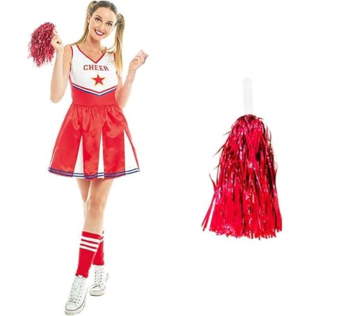 ZZ DISFRAZZES Cheerleader-Kostüm für Damen, Cheerleader-Kostüm mit Zubehör für Karneval (Größe L) von ZZ DISFRAZZES