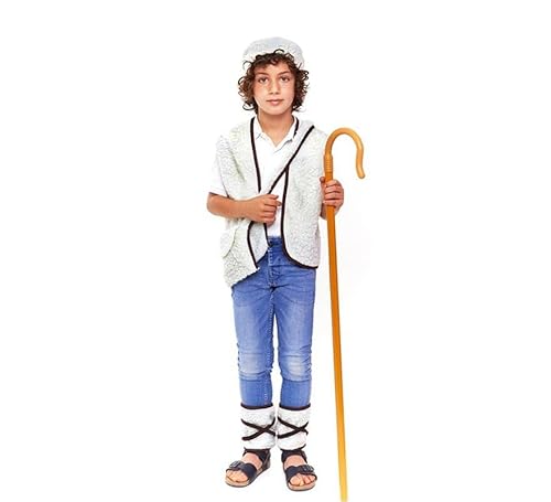 ZZ DISFRAZZES Hirten-Kostüm für Kinder, Schafhirten-Set für Kinder (3-4 Jahre) von ZZ DISFRAZZES