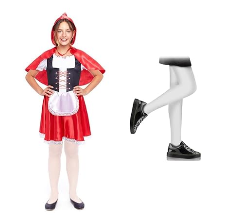 ZZ DISFRAZZES | Kostüm für Mädchen, Rotkäppchen-Kostüm für Kinder, Karneval, Rotkäppchen-Kostüm für Mädchen, Kostüm mit Zubehör für Karneval (5-6 Jahre) von ZZ DISFRAZZES