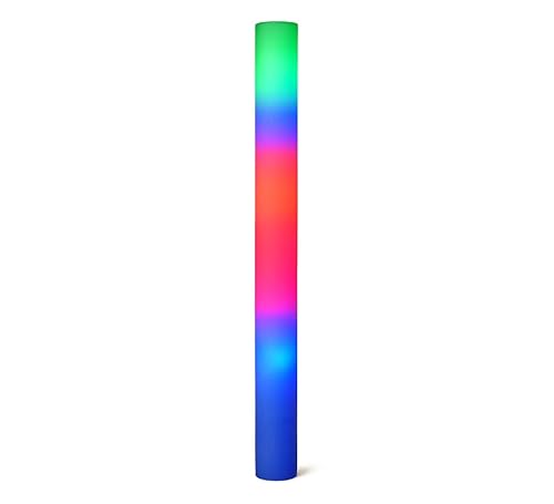 ZZ DISFRAZZES LED Schaumstoffstab 46,5 cm, Lichtröhren, Leuchtstäbe für Partys, verrückte Zeit und Weihnachten (1 Stück) von ZZ DISFRAZZES