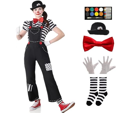 ZZ DISFRAZZES Mimo-Kostüm für Erwachsene, Karneval, Mimo-Kostüm, mit Zubehör für Karneval (Größe L) von ZZ DISFRAZZES