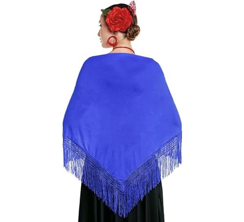 ZZ DISFRAZZES Schal, Sevillana oder Chulapa, Flamingo-Schal, 150 x 60 cm (dunkelblau) von ZZ DISFRAZZES