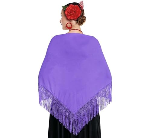 ZZ DISFRAZZES Schal, Sevillana oder Chulapa, Flamingo-Schal, 150 x 60 cm (lila) von ZZ DISFRAZZES