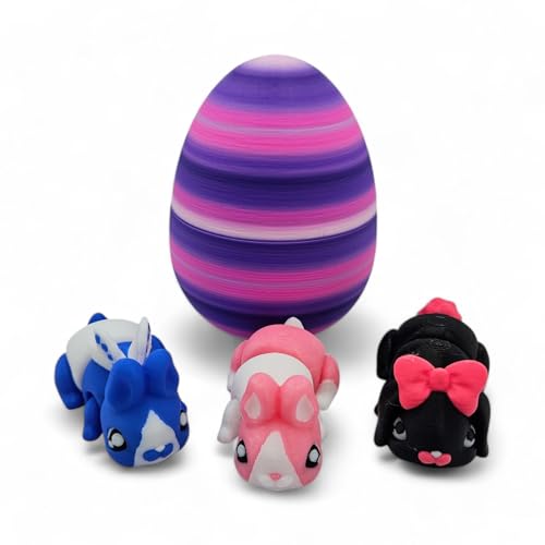 ZZ LIFE Bunny Eggs Sammelfiguren – Enthält 3 einzigartige bewegliche Hasen – bewegliches Design – Ostereier, pädagogisch, Stress, Angst, ADHS-Linderung ZZ LIFE Bunny Eggs Sammelfiguren – Enthält 3 einzigartige bewegliche Hasen – bewegliches Design – Ostereier, pädagogisch, Stress, Angst, ADHS-Linderung von ZZ LIFE
