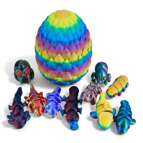ZZ Life Mystery Mini-Tierpackungen – 3D-gedruckte Tierfiguren – einzigartige und lustige Designs inklusive Mystery-Ei – Stressabbau (Mystery Gemstone 10) von ZZ LIFE