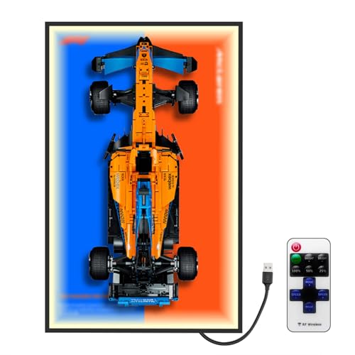 Wandmontage für Lego Mclaren F1 42141 - Display mit LED-Leuchten für Erwachsene Sammlerstücke - Auto Wandhalterung, Geschenke für Lego Liebhaber (Ausgenommen Autos) von ZZFENGKR
