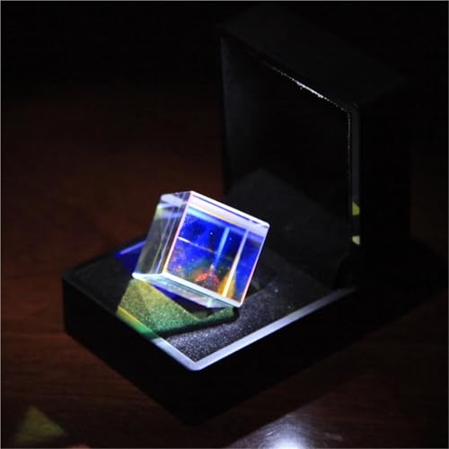 Buntes Prismenwürfel-Licht, Geschenk, 25 mm, optisches Wissenschaftsexperiment-Puzzle mit Leuchtkasten von ZZGXWM