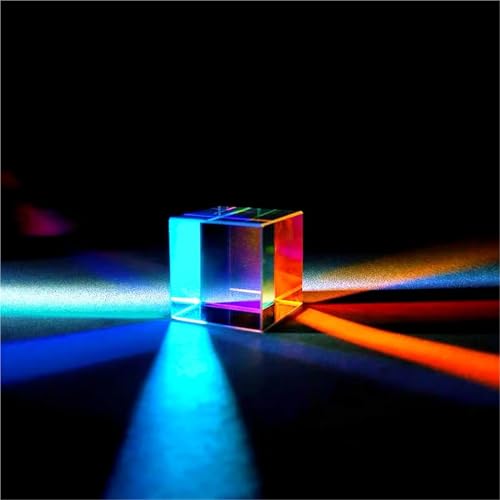 ZZGXWM Dichroitisches Glaswürfelprisma – 12,7 mm optische Farbprismen für Effekte und Regenbogen-Dekor von ZZGXWM