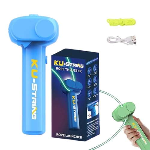 ZZPXMY Glow-in-The-Dark Rope, Portable Rope Launcher, Lassen Sie das leuchtende Seil durch die Luft fliegen und trotzen Sie der Schwerkraft für Kinder und Erwachsene (Hellblau) von ZZPXMY