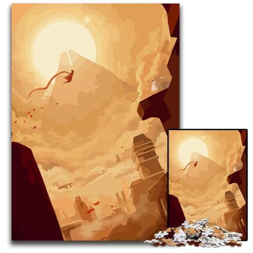 1000-teiliges Puzzle „AFK Journey Papierpuzzle für Erwachsene Weihnachten Halloween Ostern Neujahr 1000 Teile (38 x 26 cm) von ZZQWIPEIS