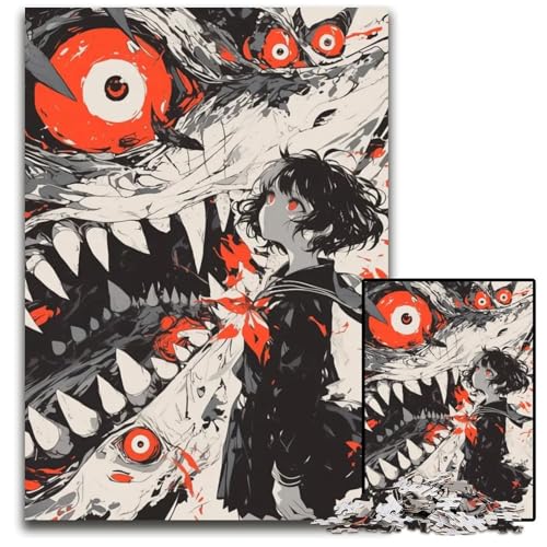 1000-teiliges Puzzle „Abnormaler Kern Holzpuzzle für Erwachsene Weihnachten Halloween Ostern Neujahr 1000 PCS (75 x 50 cm) von ZZQWIPEIS