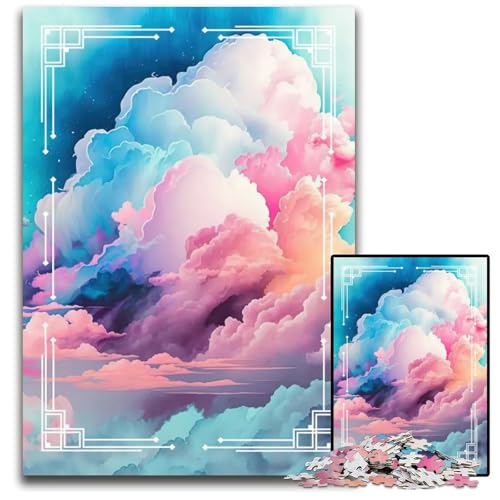 1000-teiliges Puzzle „After The Storm Clouds Holzpuzzle anspruchsvolles Denkspiel für Teenager Spaß am Familienspielabend 1000 Teile (75 x 50 cm) von ZZQWIPEIS