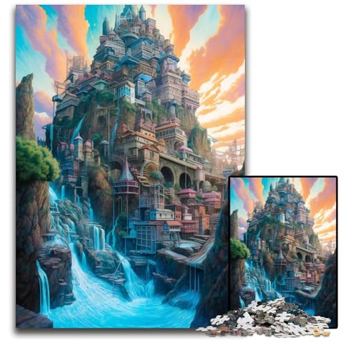 1000-teiliges Puzzle „Alien World Holzpuzzle für Erwachsene Weihnachten Halloween Ostern Neujahr 1000 Teile (75 x 50 cm) von ZZQWIPEIS