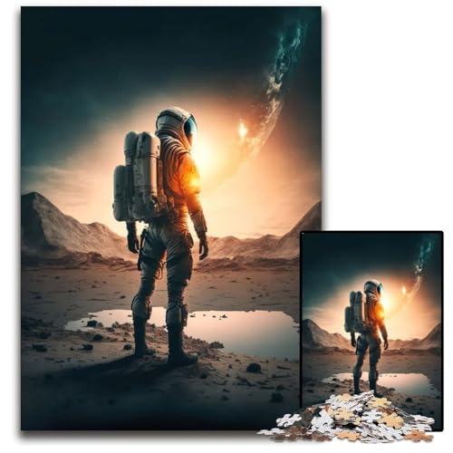 1000-teiliges Puzzle „Alone In Space unmögliches Puzzle für Erwachsene pädagogische Aktivität zur Verbesserung kognitiver Fähigkeiten 1000 Teile (75 x 50 cm) von ZZQWIPEIS