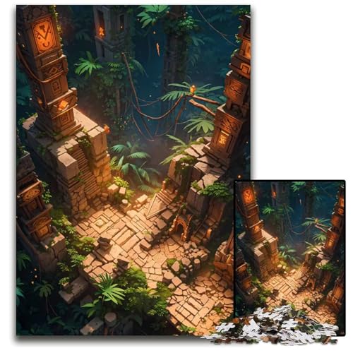 1000-teiliges Puzzle „Altes Heiligtum Puzzles für Erwachsene entspannende Unterhaltung Heimdekoration 1000 Teile (75 x 50 cm) von ZZQWIPEIS