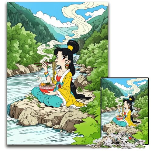 1000-teiliges Puzzle „Eine ruhige kulinarische Flucht Puzzle für Erwachsene zur Heimdekoration Gehirntraining 1000 Teile (75 x 50 cm) von ZZQWIPEIS