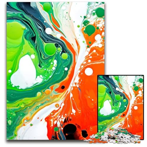 1000-teiliges Puzzle Acrylfarben-Puzzles für Erwachsene entspannende Unterhaltung Heimdekoration 1000 Teile (75 x 50 cm) von ZZQWIPEIS