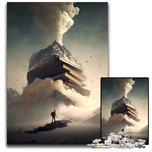 1000-teiliges Puzzle für Erwachsene Abenteuer in einem Buch Papierpuzzle Heimaktivität für Feiertage Geburtstage und Familienspieleabende 1000 Teile (38 x 26 cm) von ZZQWIPEIS