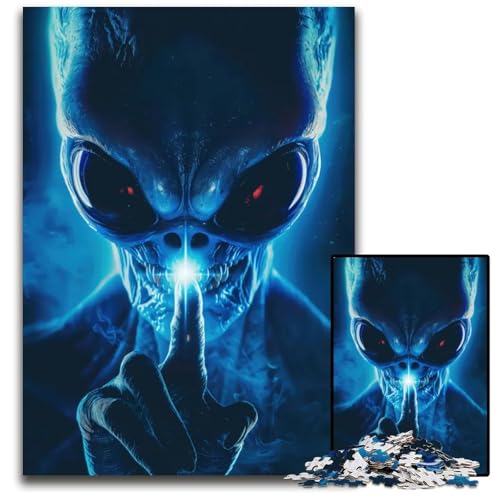 1000-teiliges Puzzle für Erwachsene Alien Touch-Puzzles für Erwachsene perfekt für Heimdekoration Geburtstage Feiertage und Geschenke 1000 Teile (38 x 26 cm) von ZZQWIPEIS
