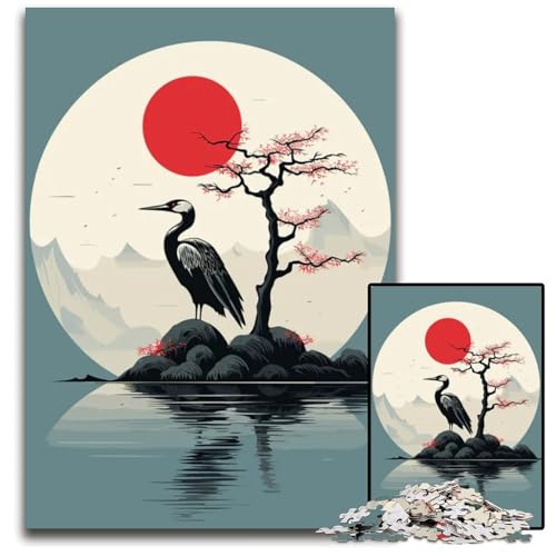 1000-teiliges Puzzle für Erwachsene Tier-Japan-Vibes Puzzles Spaß für zu Hause Aktivitäten Geburtstagsgeschenk Reisegeschenke 1000 PCS (38 x 26 cm) von ZZQWIPEIS